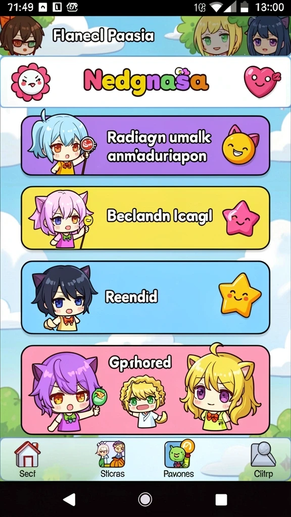 Screenshot menunjukkan tampilan antarmuka permainan yang menarik.