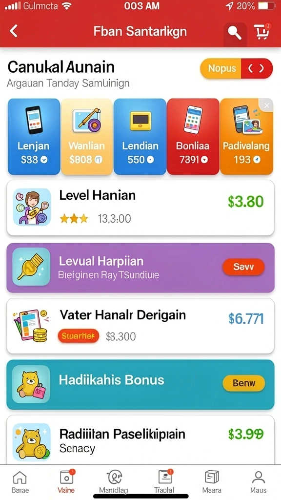 Tema permainan yang beragam dan seru.