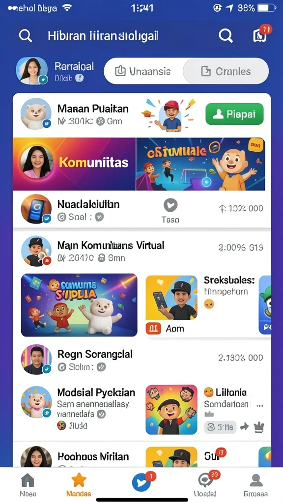 Tampilan antarmuka yang user-friendly.