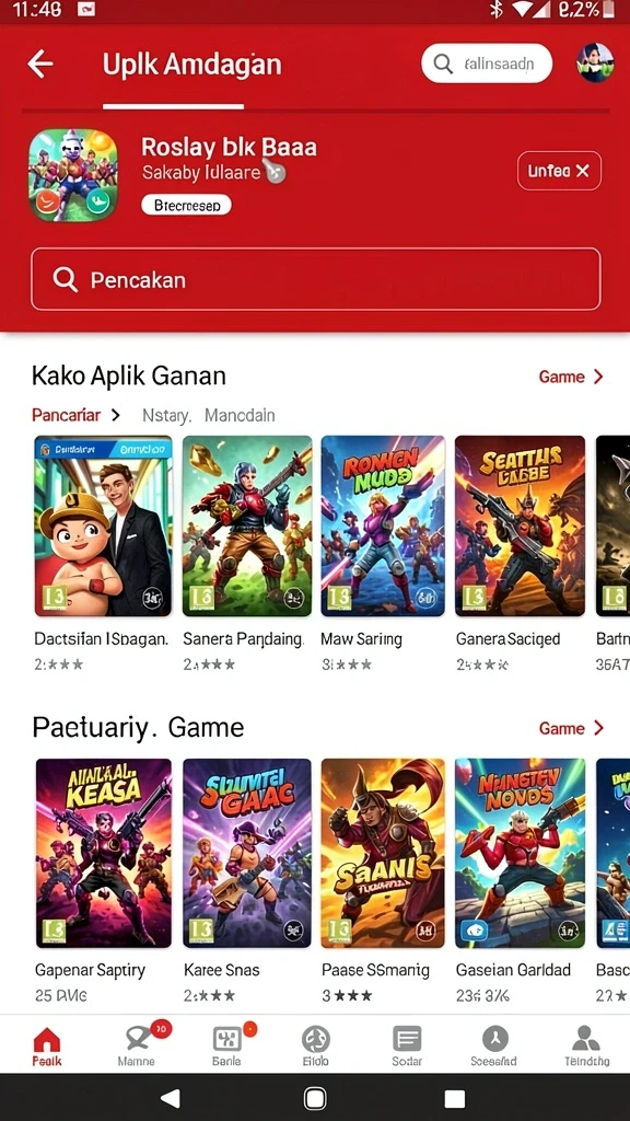 Lingkungan yang luas dan penuh dengan detail.
