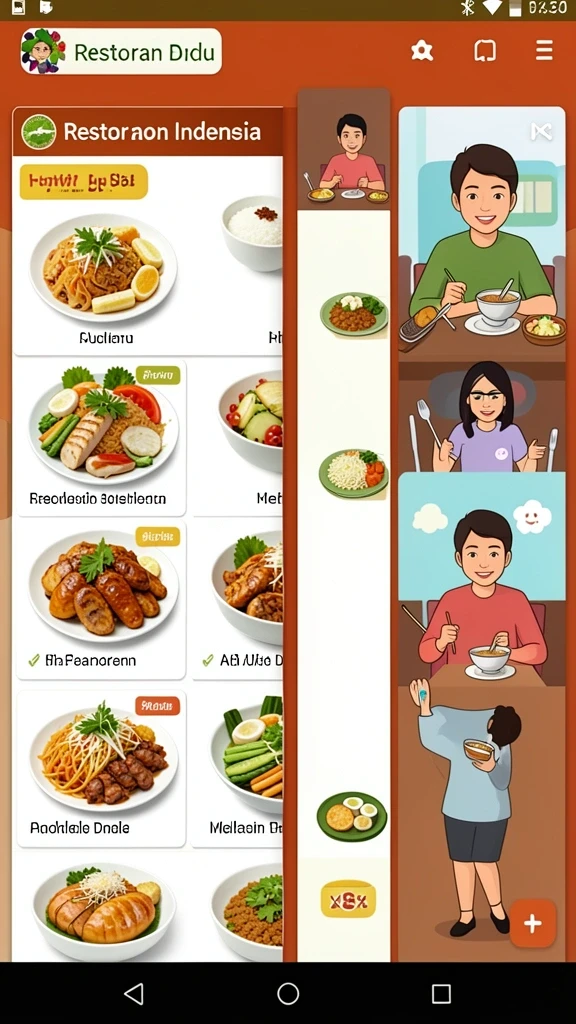 Tampilan awal aplikasi yang menarik dan user-friendly.