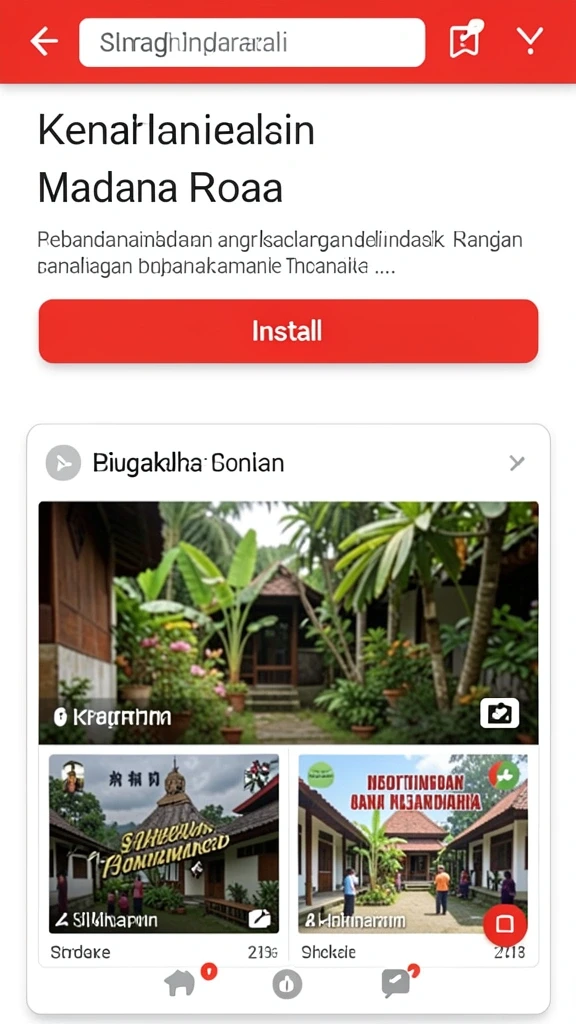 Tangkapan layar menunjukkan tampilan antarmuka utama UH77.